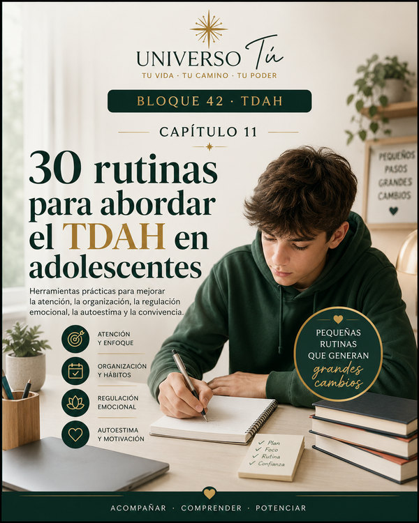 Portada del libro 30 rutinas para abordar el TDAH en adolescentes