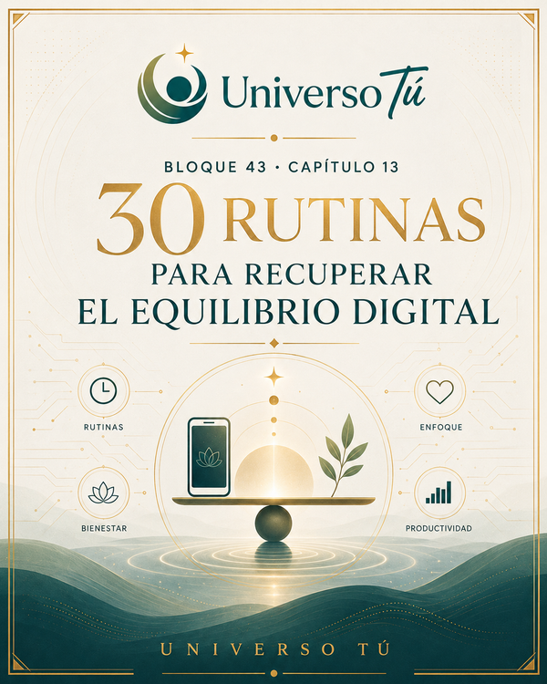 Portada del libro 30 rutinas para recuperar el equilibrio digital