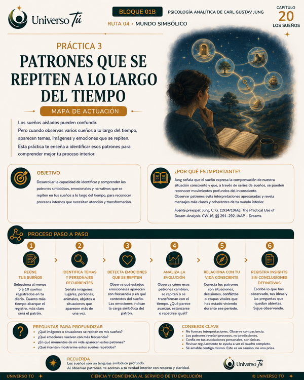 Mapa de acción de la Práctica 3 del Capítulo 20: Patrones que se repiten a lo largo del tiempo