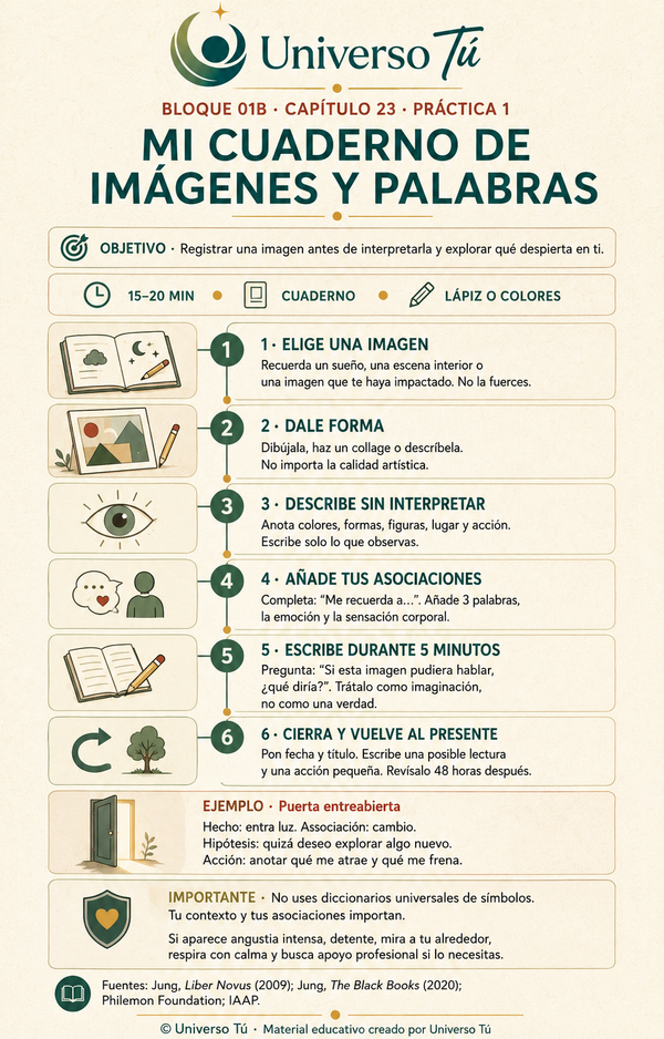 Mapa de acción de la Práctica 1 del Capítulo 23: Mi cuaderno de imágenes y palabras