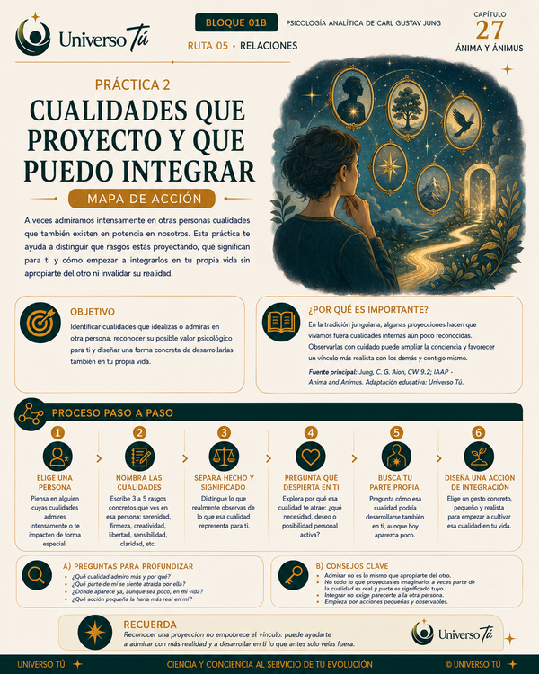 Mapa de acción de la Práctica 2 del Capítulo 27: Cualidades que proyecto y que puedo integrar